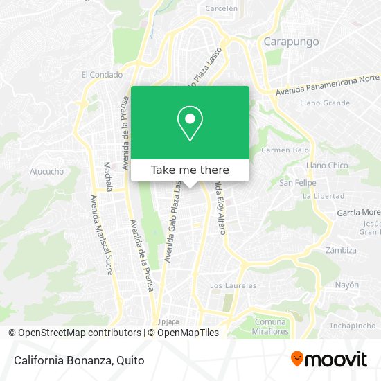 Mapa de California Bonanza