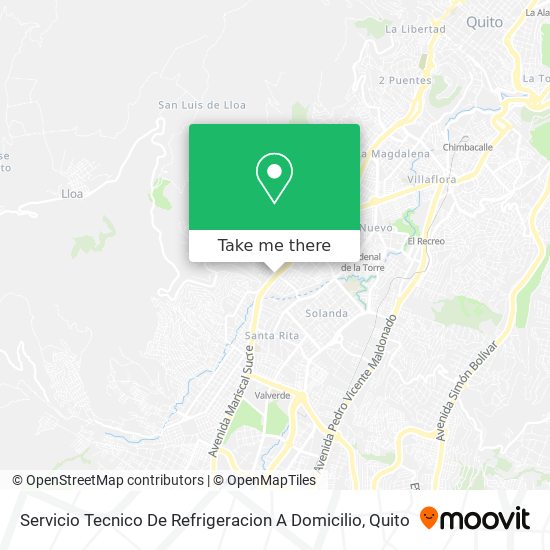 Servicio Tecnico De Refrigeracion A Domicilio map