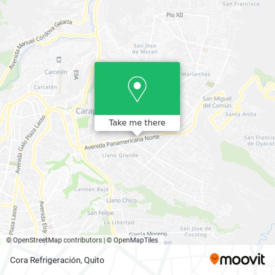 Cora Refrigeración map