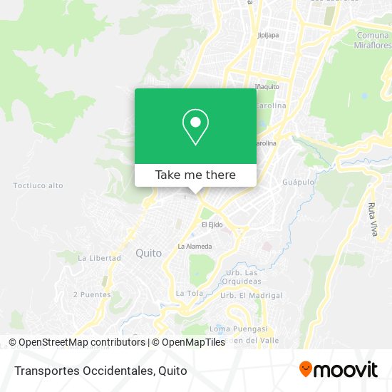 Transportes Occidentales map