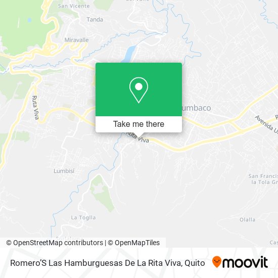 Romero’S Las Hamburguesas De La Rita Viva map