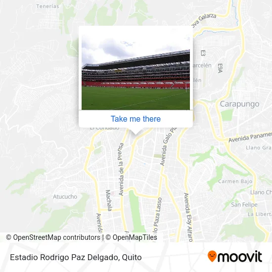Estadio Rodrigo Paz Delgado map