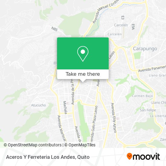 Aceros Y Ferreteria Los Andes map