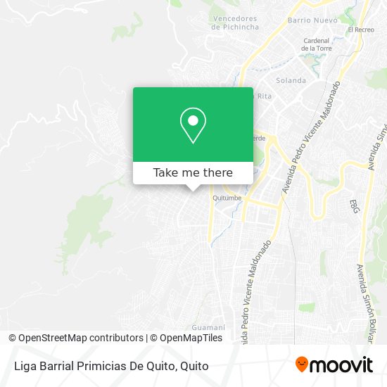 Mapa de Liga Barrial Primicias De Quito