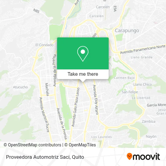 Proveedora Automotriz Saci map