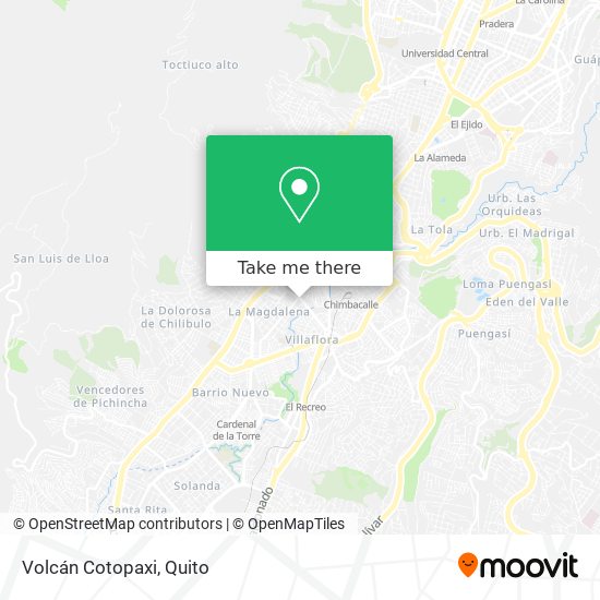 Volcán Cotopaxi map