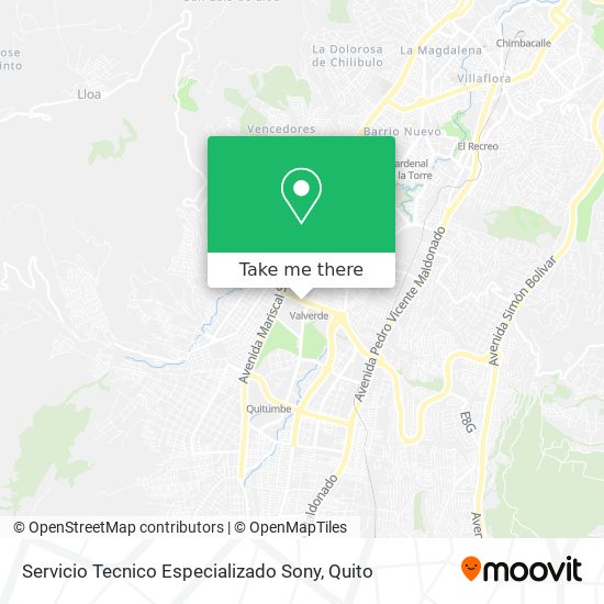 Servicio Tecnico Especializado Sony map