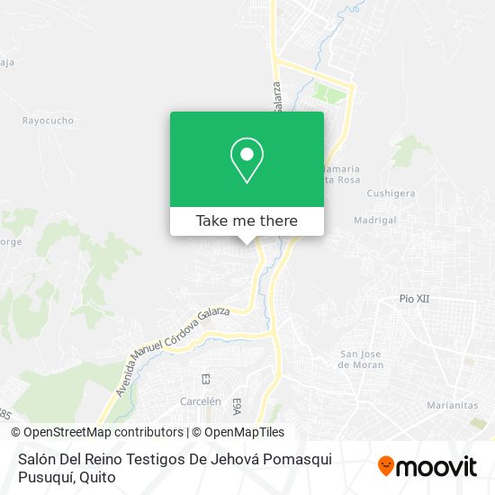 Salón Del Reino Testigos De Jehová Pomasqui Pusuquí map
