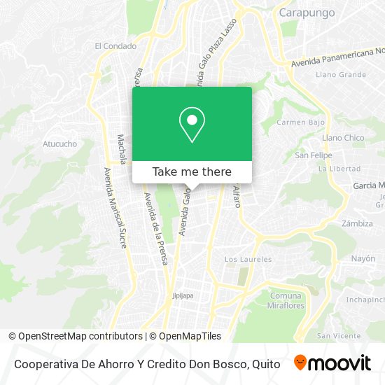 Mapa de Cooperativa De Ahorro Y Credito Don Bosco