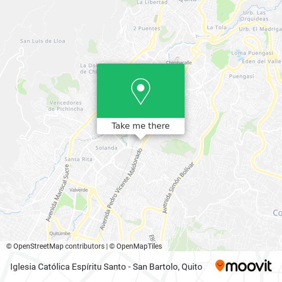 Mapa de Iglesia Católica Espíritu Santo - San Bartolo