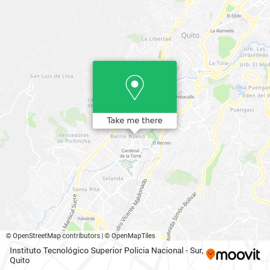Instituto Tecnológico Superior Policia Nacional - Sur map