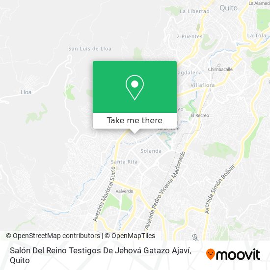 Mapa de Salón Del Reino Testigos De Jehová Gatazo Ajaví