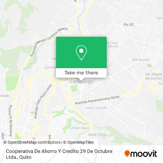 Cooperativa De Ahorro Y Credito 29 De Octubre Ltda. map