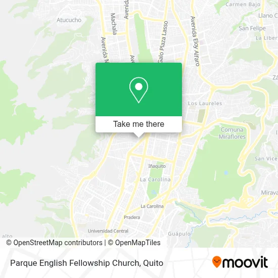 Parque English Fellowship Church map