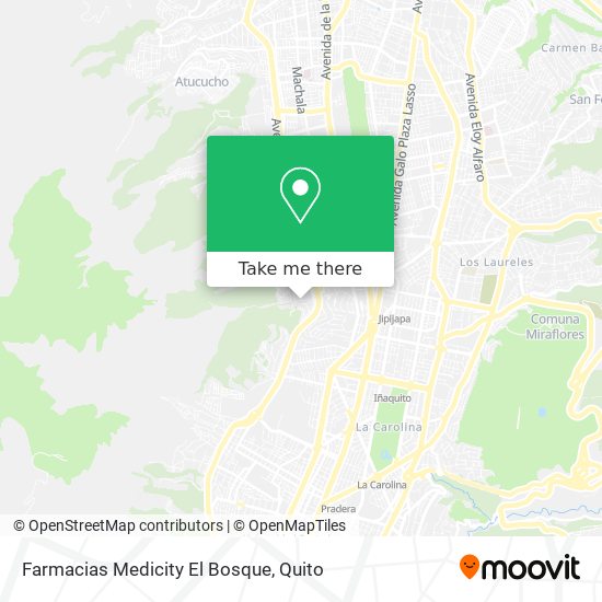 Mapa de Farmacias Medicity El Bosque
