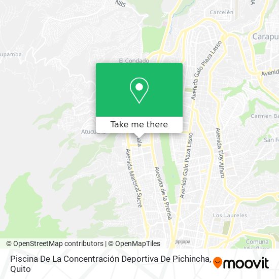 Mapa de Piscina De La Concentración Deportiva De Pichincha