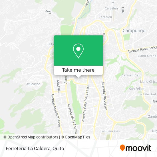 Mapa de Ferretería La Caldera