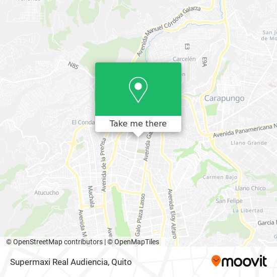 Mapa de Supermaxi Real Audiencia