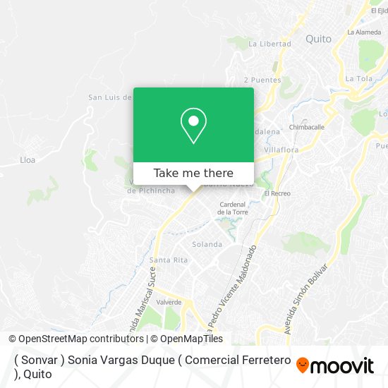 Mapa de ( Sonvar ) Sonia Vargas Duque ( Comercial Ferretero )
