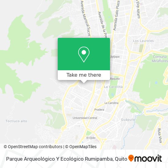 Parque Arqueológico Y Ecológico Rumipamba map