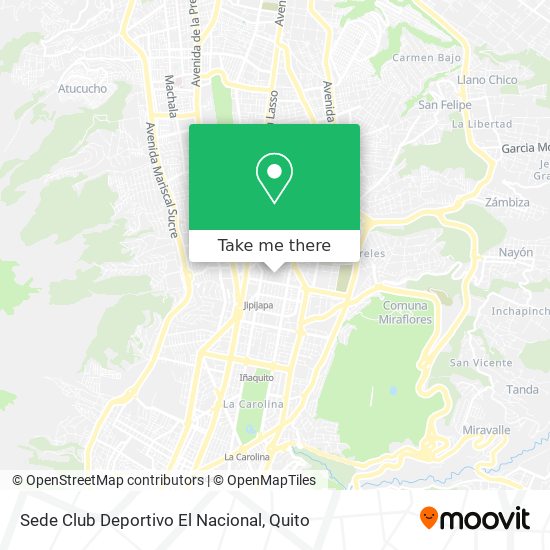 Mapa de Sede Club Deportivo El Nacional