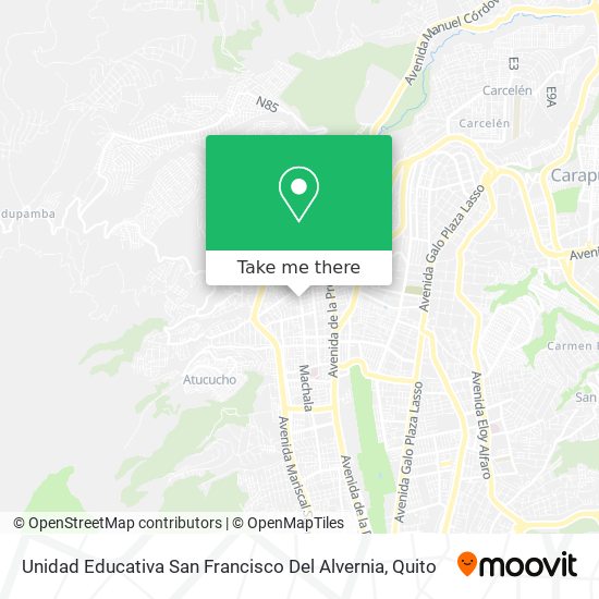 Mapa de Unidad Educativa San Francisco Del Alvernia