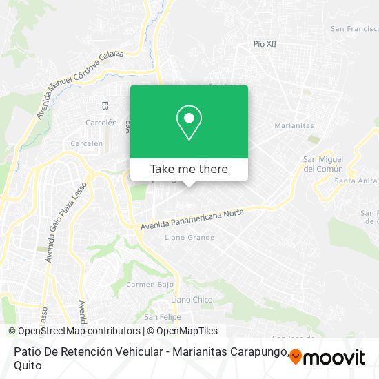 Patio De Retención Vehicular - Marianitas Carapungo map