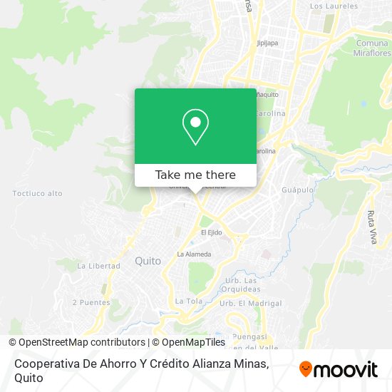Mapa de Cooperativa De Ahorro Y Crédito Alianza Minas