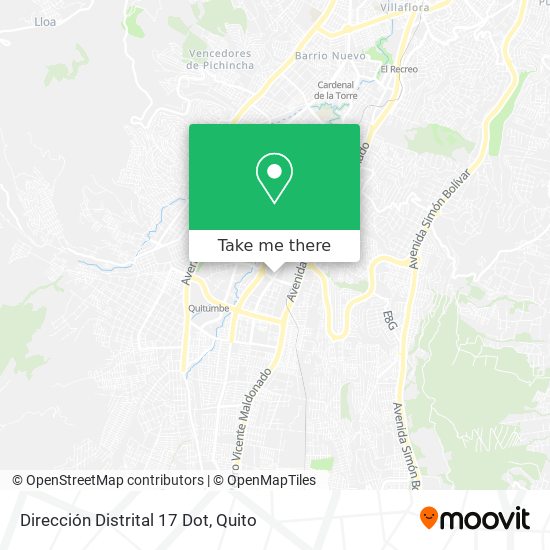 Dirección Distrital 17 Dot map