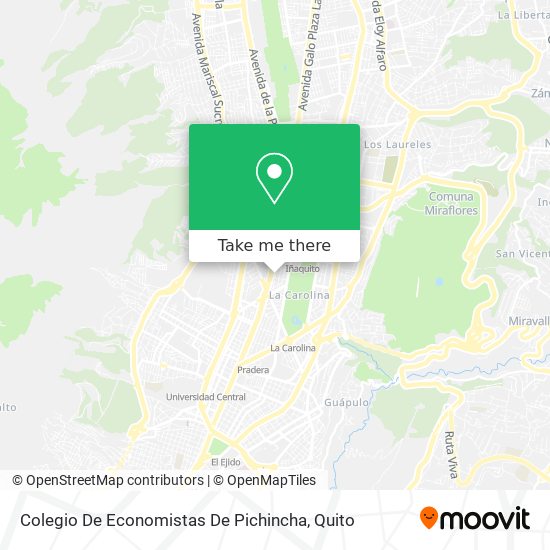 Mapa de Colegio De Economistas De Pichincha