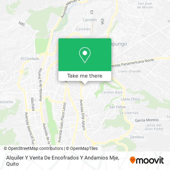 Alquiler Y Venta De Encofrados Y Andamios Mje map