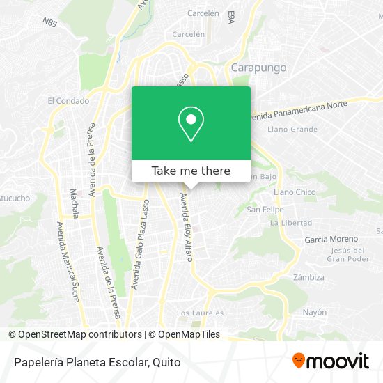 Mapa de Papelería Planeta Escolar