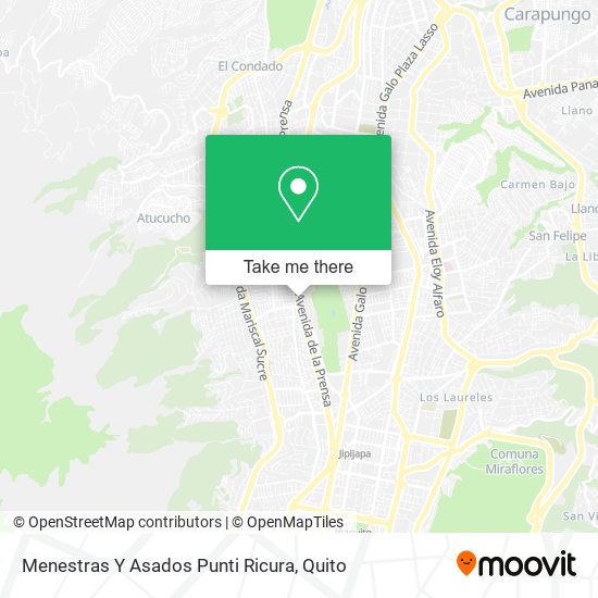 Mapa de Menestras Y Asados Punti Ricura