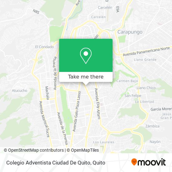 Colegio Adventista Ciudad De Quito map