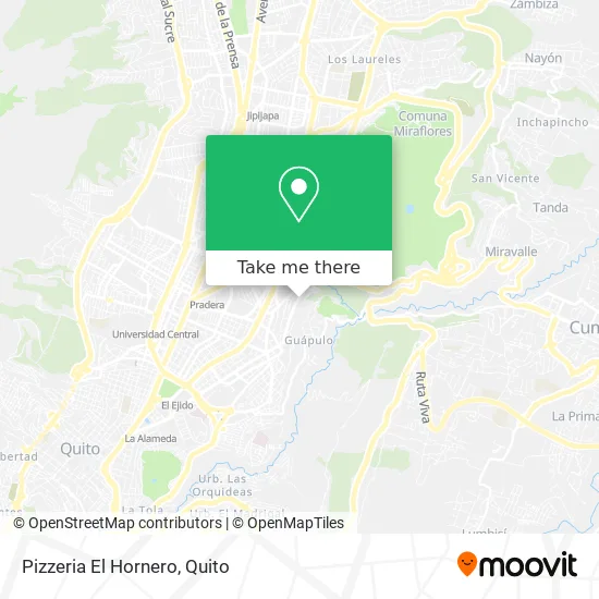 Mapa de Pizzeria El Hornero