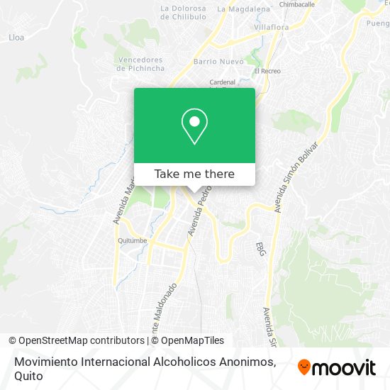 Mapa de Movimiento Internacional Alcoholicos Anonimos