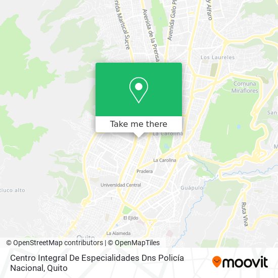 Mapa de Centro Integral De Especialidades Dns Policía Nacional