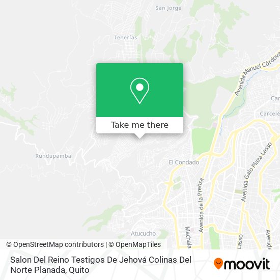 Mapa de Salon Del Reino Testigos De Jehová Colinas Del Norte Planada