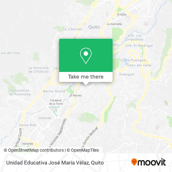 Mapa de Unidad Educativa José María Vèlaz