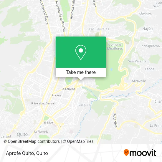 Aprofe Quito map
