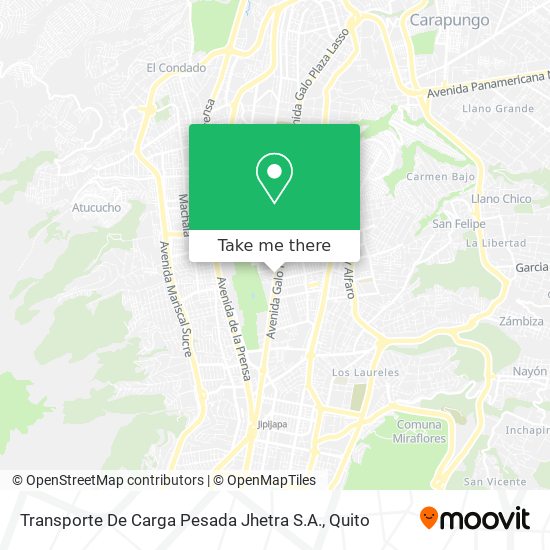 Mapa de Transporte De Carga Pesada Jhetra S.A.