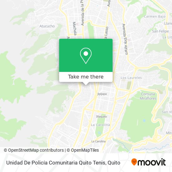 Mapa de Unidad De Policía Comunitaria Quito Tenis