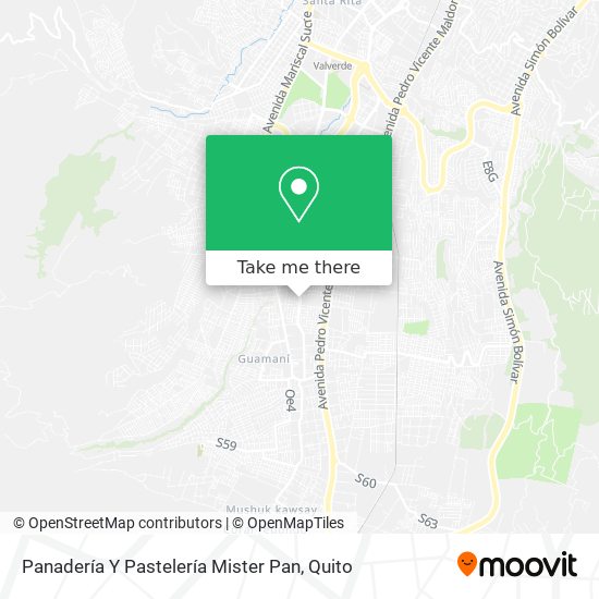 Mapa de Panadería Y Pastelería Mister Pan