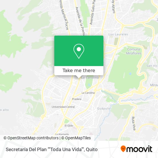 Mapa de Secretaría Del Plan ""Toda Una Vida""