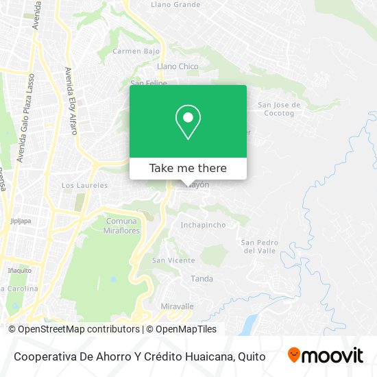 Cooperativa De Ahorro Y Crédito Huaicana map