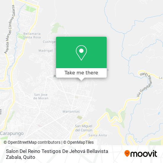 Salon Del Reino Testigos De Jehová Bellavista Zabala map