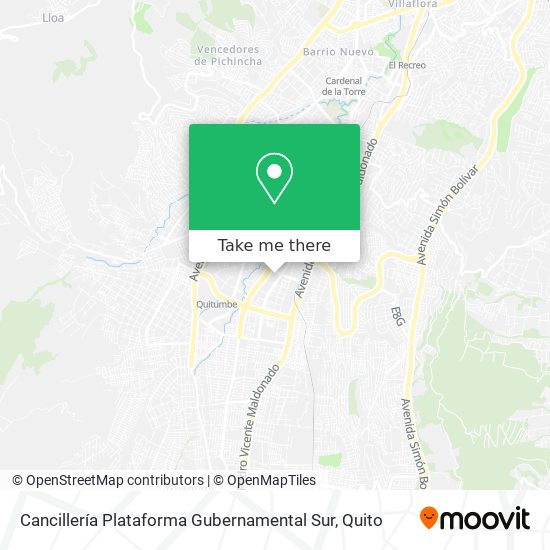 Cancillería Plataforma Gubernamental Sur map