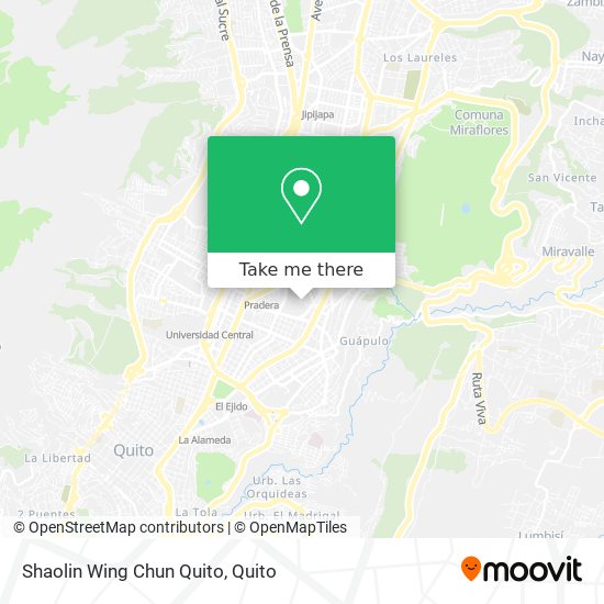 Mapa de Shaolin Wing Chun Quito