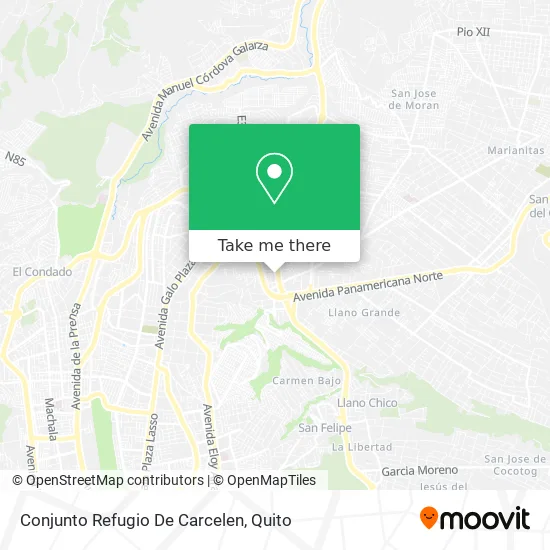 Conjunto Refugio De Carcelen map