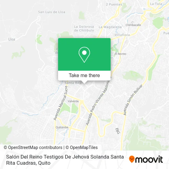 Salón Del Reino Testigos De Jehová Solanda Santa Rita Cuadras map